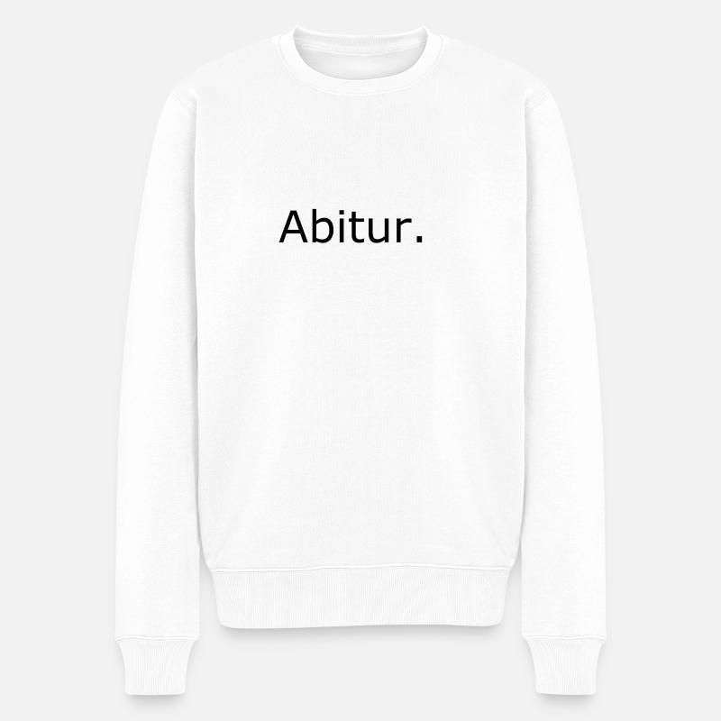 Abitur - Männer Premium Bio Pullover - Weiß