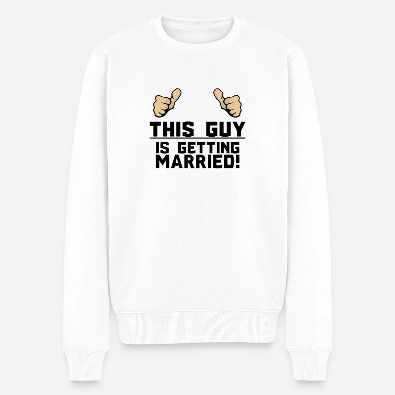 Dieser Kerl Heiratet Hochzeit Spruch Geschenk Idee - Männer Premium Bio Pullover - Weiß