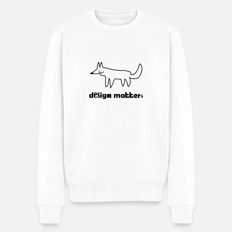 design matters - Männer Premium Bio Pullover - Weiß