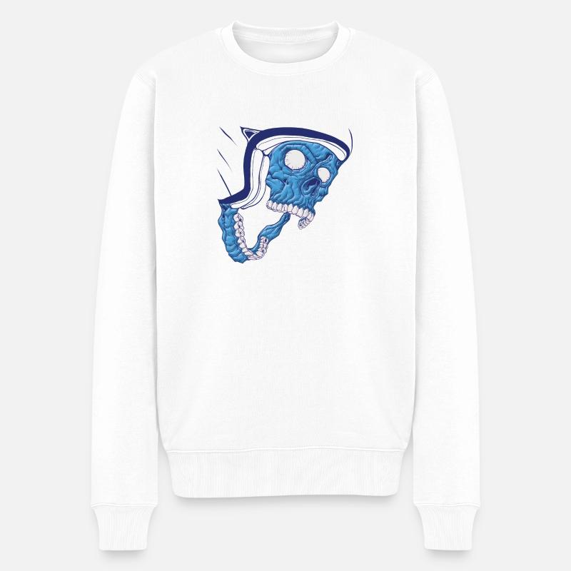 tête de mort - Pull Premium bio Homme - blanc