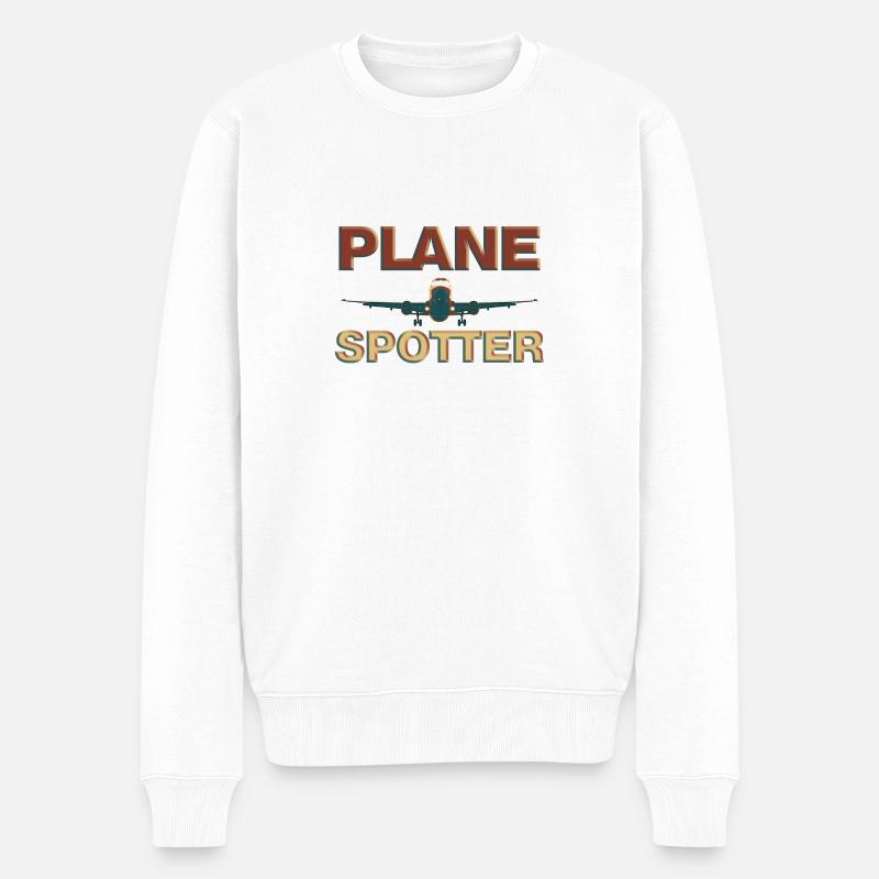 planespotter - Pull Premium bio Homme - blanc