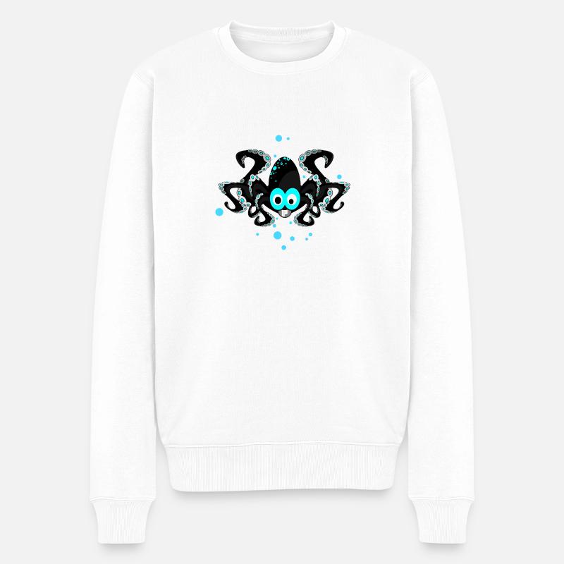 poulpe - Pull Premium bio Homme - blanc