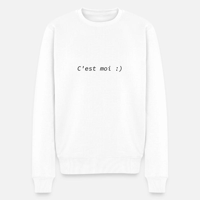 C'est moi :) - Männer Premium Bio Pullover - Weiß