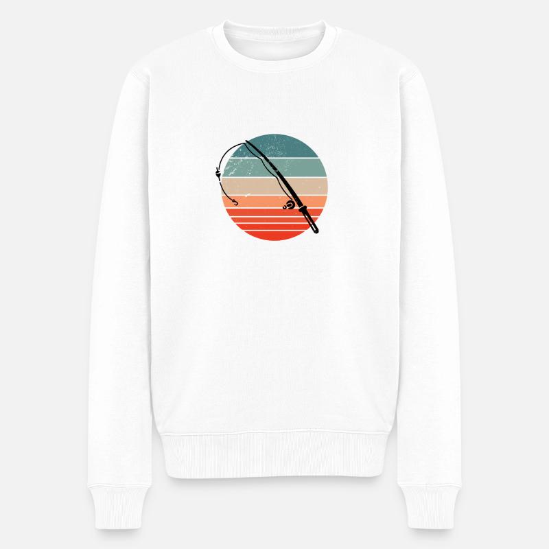 Anglershirt - Männer Premium Bio Pullover - Weiß