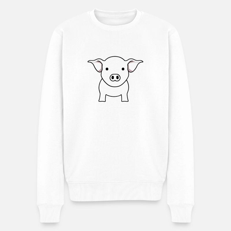 Charmant bébé cochon - Pull Premium bio Homme - blanc