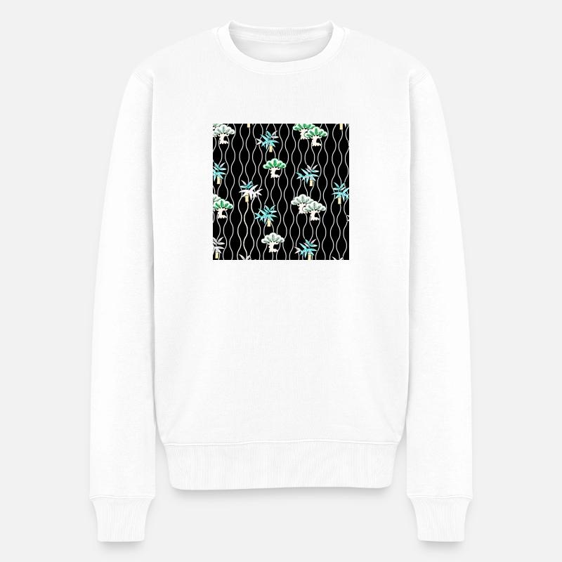 Japan Plant - Männer Premium Bio Pullover - Weiß