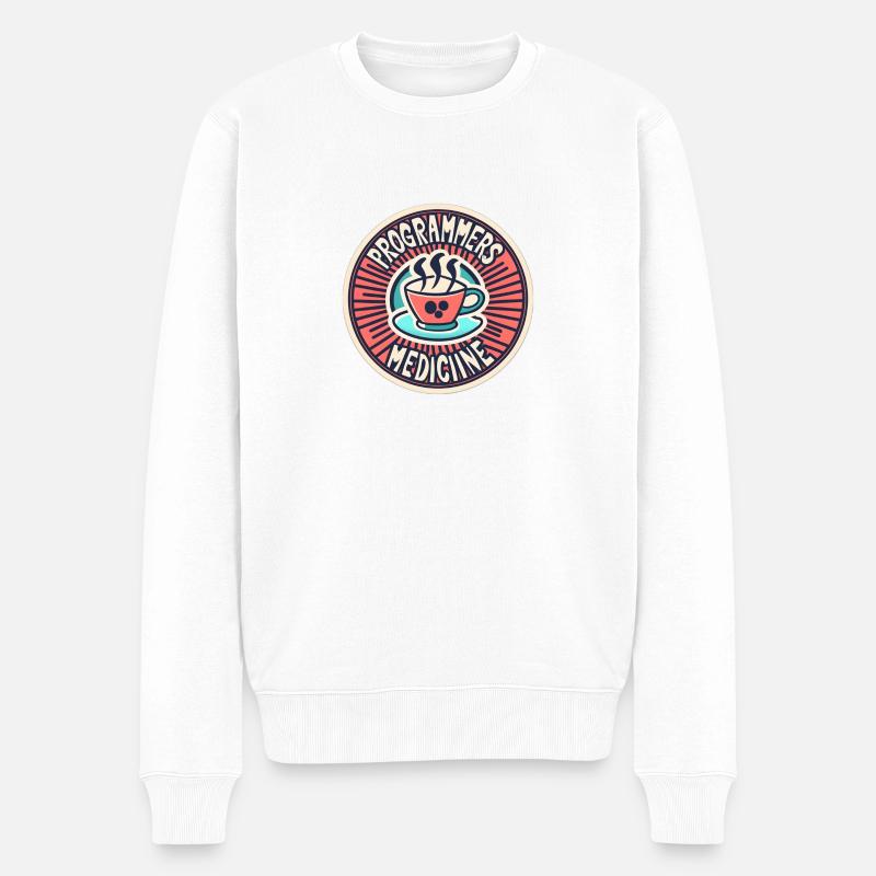Programmers Medicine - Männer Premium Bio Pullover - Weiß