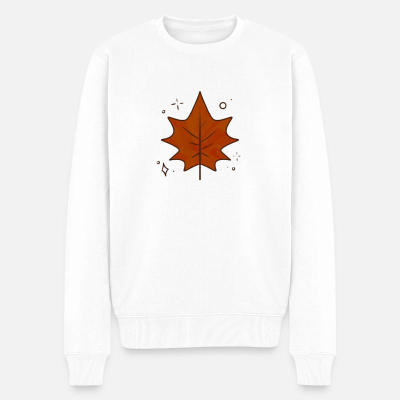 Feuille d’érable Automne - Pull Premium bio Homme - blanc