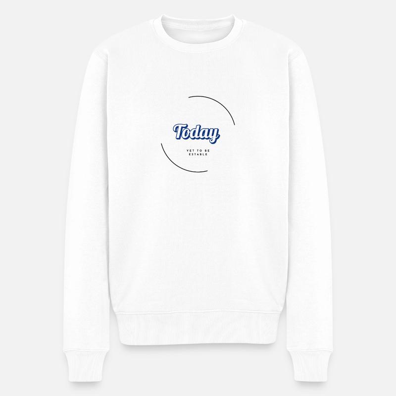 Today - Männer Premium Bio Pullover - Weiß