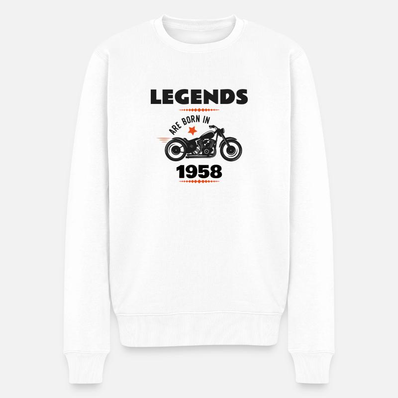 né en 1958 - Pull Premium bio Homme - blanc