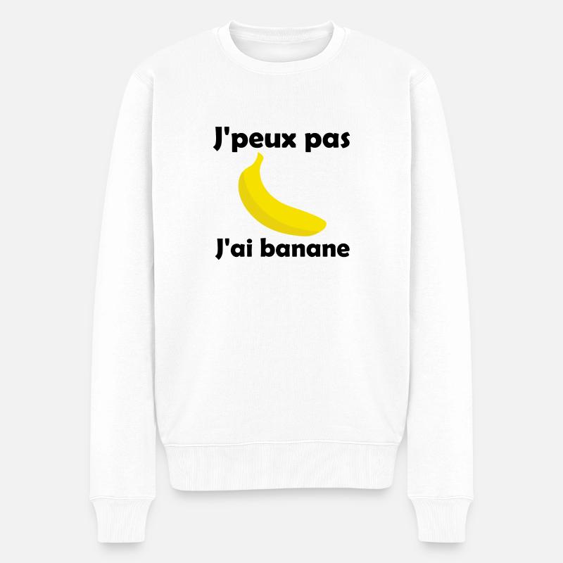 J'peux pas, j'ai banane - Pull Premium bio Homme - blanc