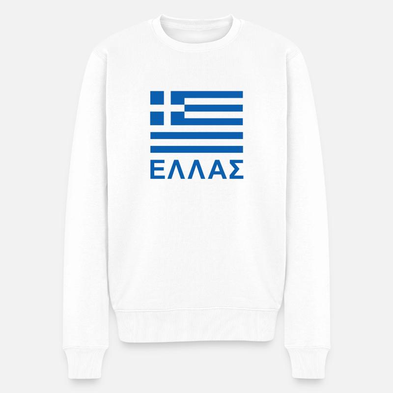 Grèce - Pull Premium bio Homme - blanc