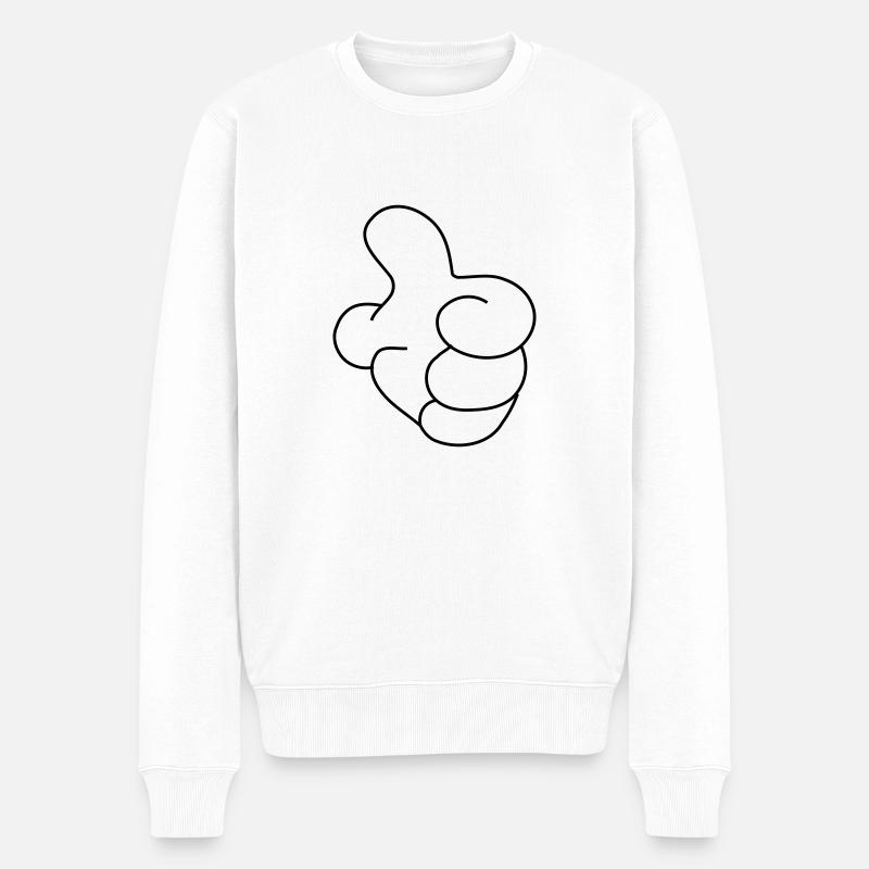 ok - Männer Premium Bio Pullover - Weiß