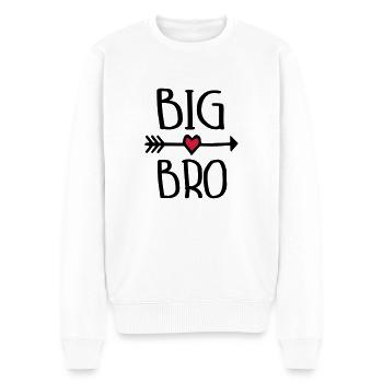 Big Bro - Männer Premium Bio Pullover - Weiß - Vorne - Thijin (182cm)