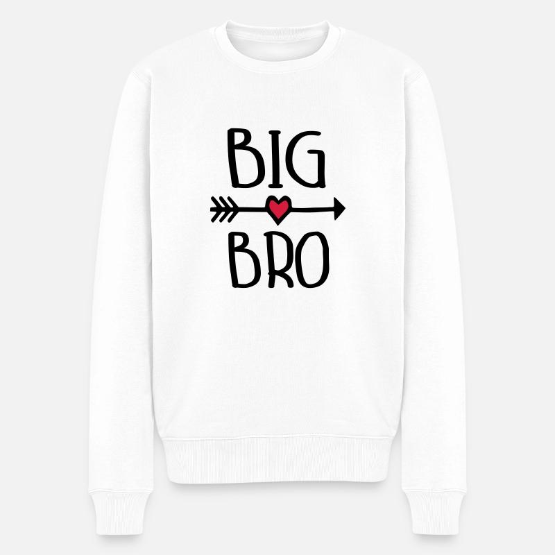 Big Bro - Männer Premium Bio Pullover - Weiß