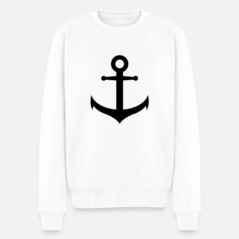 ancre - Pull Premium bio Homme - blanc