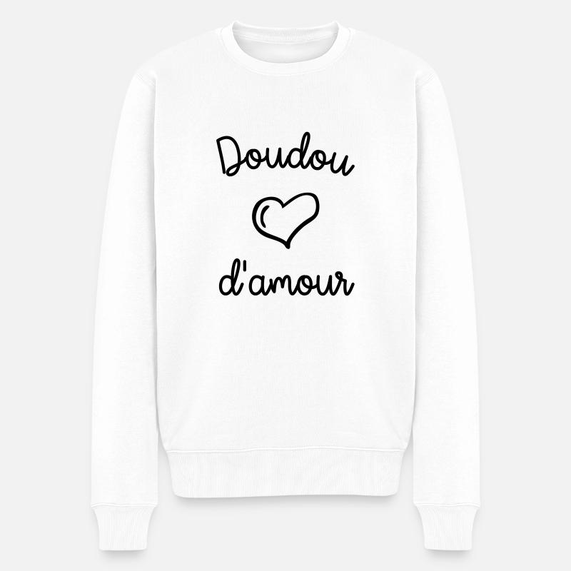 doudou d amour - Pull Premium bio Homme - blanc