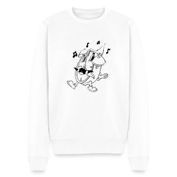 Crazy alarm clock - Men's Premium Organic Jumper - white - Front - Thijin (182cm)