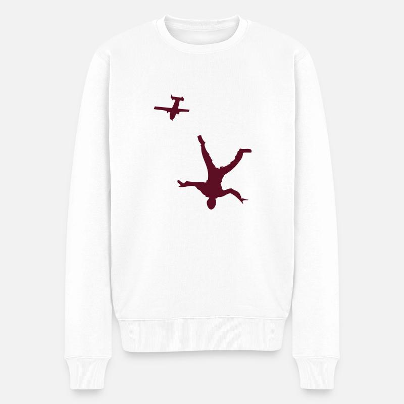 HeadDown with skyvan - Männer Premium Bio Pullover - Weiß