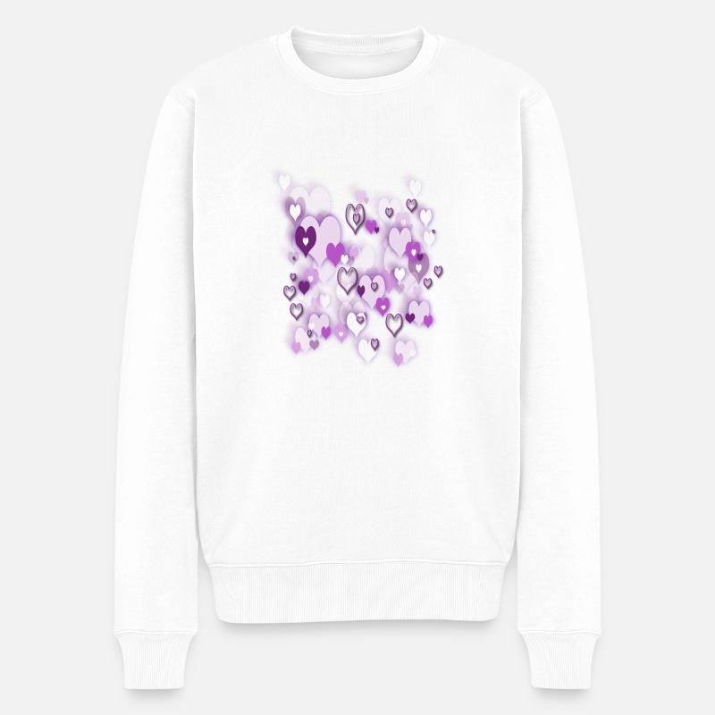 Cœurs - Pull Premium bio Homme - blanc