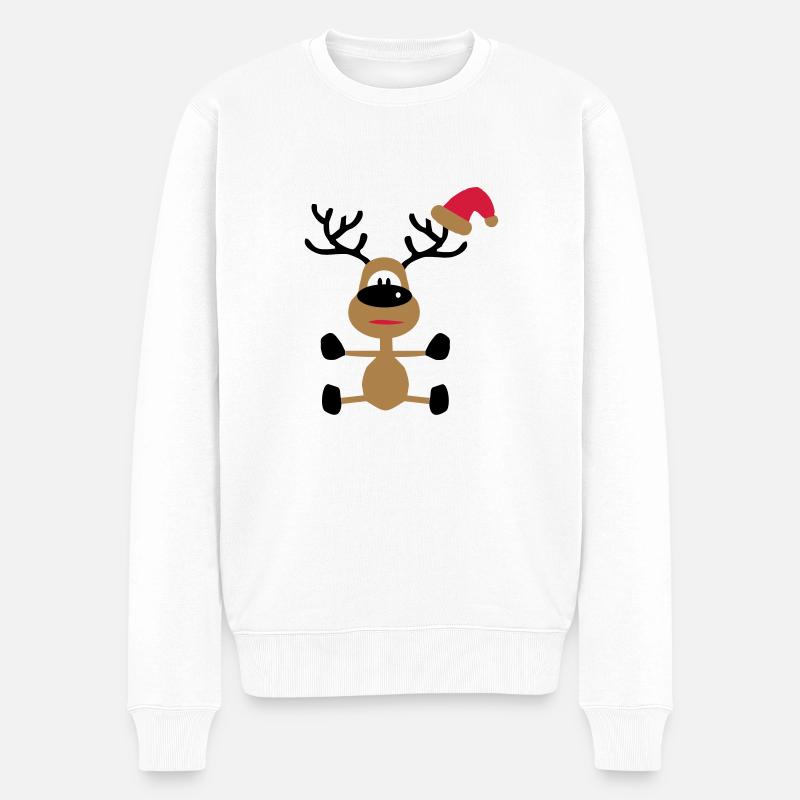 weihnachten - Männer Premium Bio Pullover - Weiß