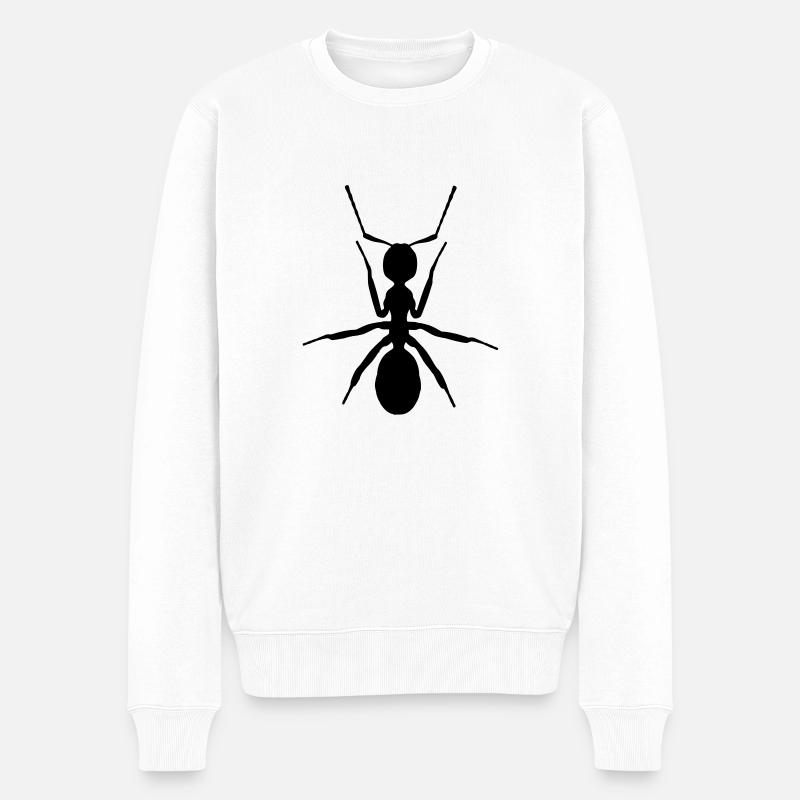 fourmi - Pull Premium bio Homme - blanc