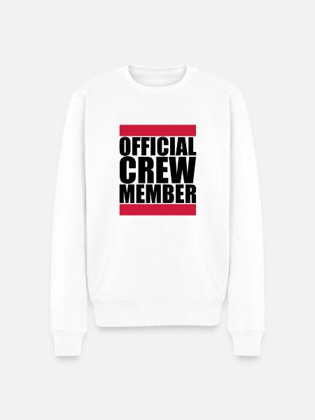 Official Crew Member Logo - Men's Premium Organic Jumper - white