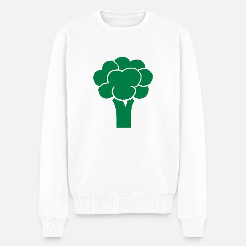 Brokkoli - Männer Premium Bio Pullover - Weiß