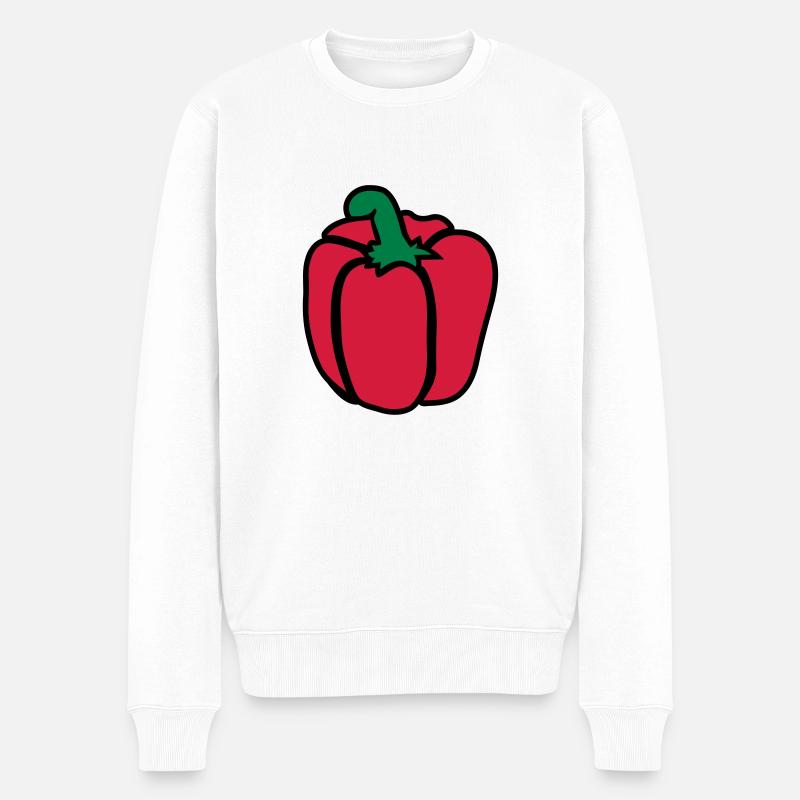 Paprika - Männer Premium Bio Pullover - Weiß