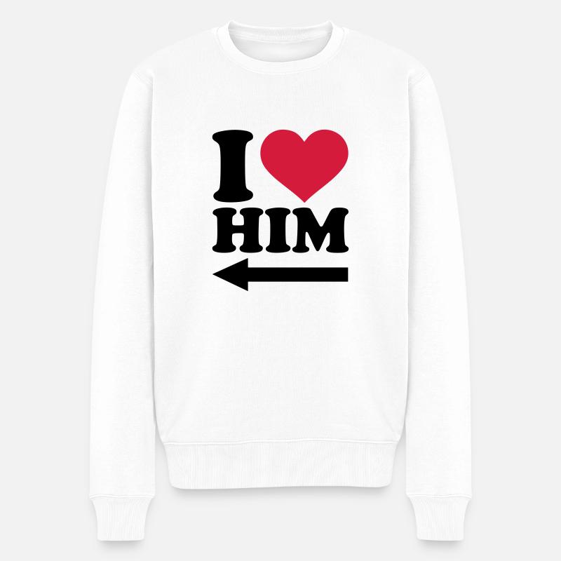 Freund - Männer Premium Bio Pullover - Weiß