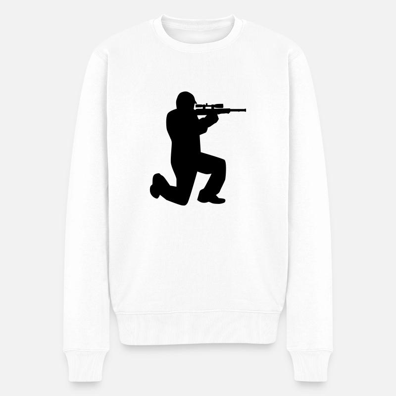 Airsoft - Männer Premium Bio Pullover - Weiß