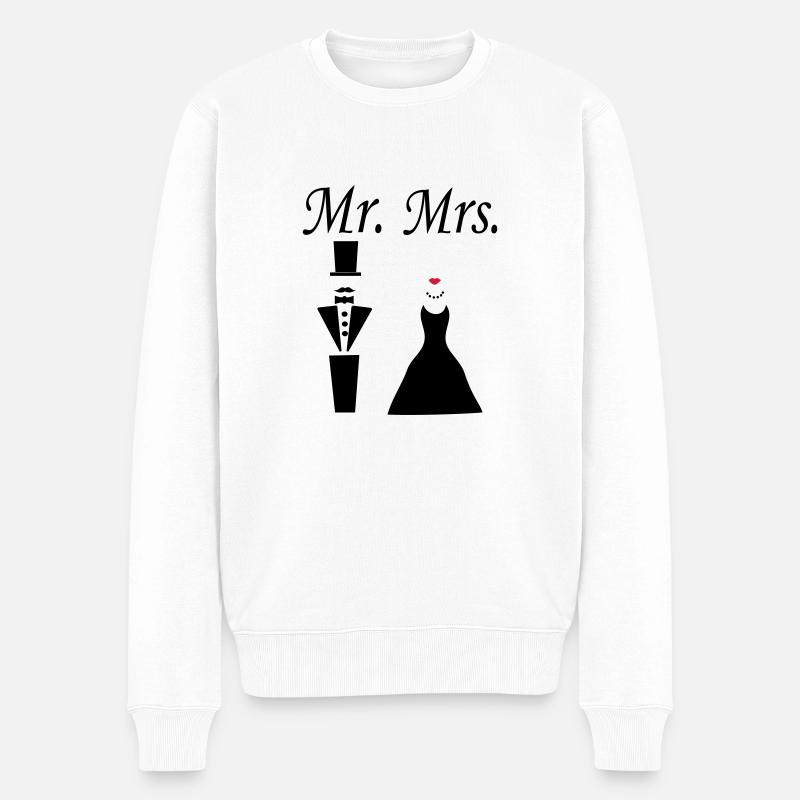 mrmrs_222 - Männer Premium Bio Pullover - Weiß