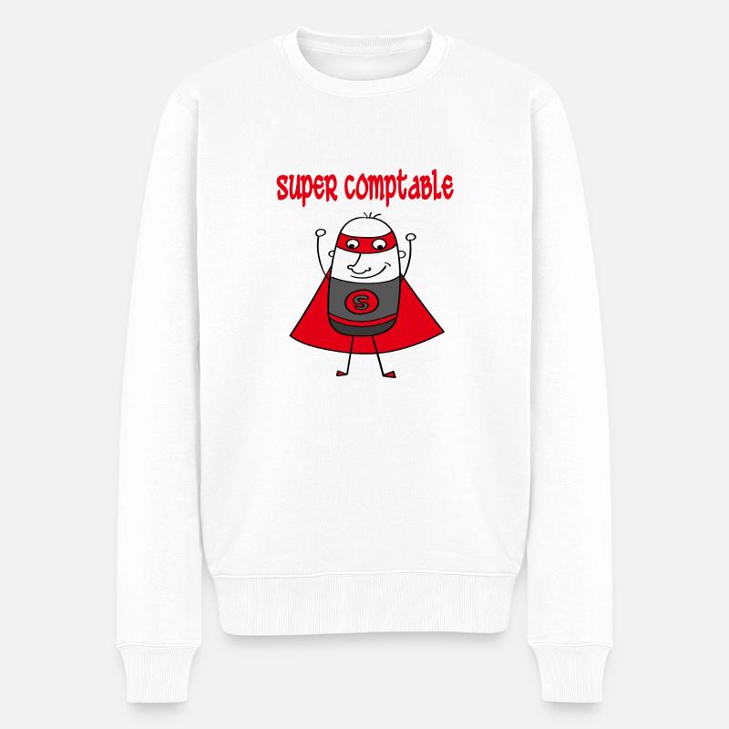 Super comptable - Männer Premium Bio Pullover - Weiß