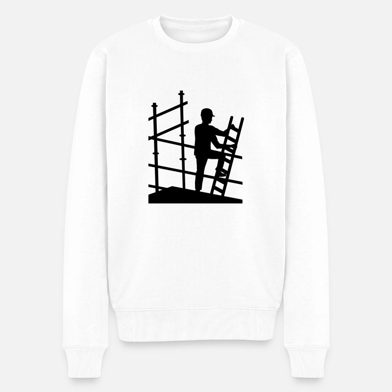 Monteur d'échafaudages - Pull Premium bio Homme - blanc