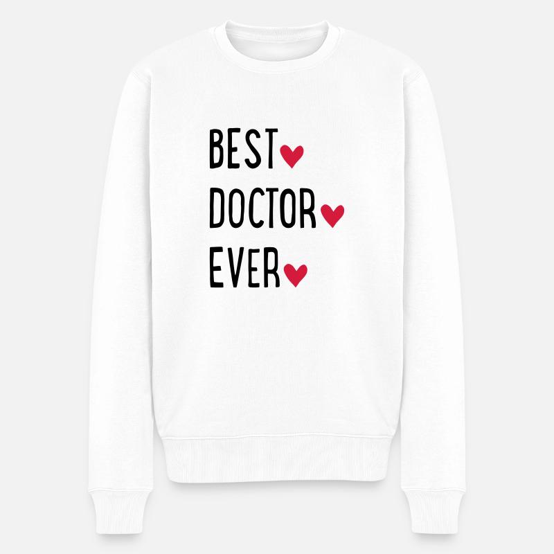 Arzt - Männer Premium Bio Pullover - Weiß