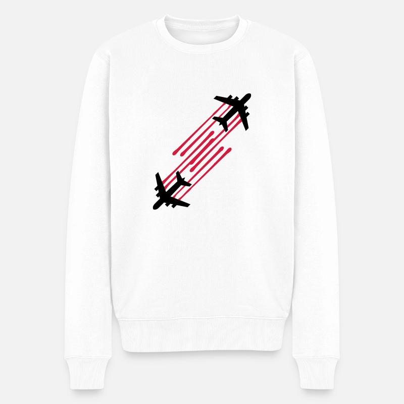 2 gouttes de sang chemtrails ligne de timbre graff - Pull Premium bio Homme - blanc