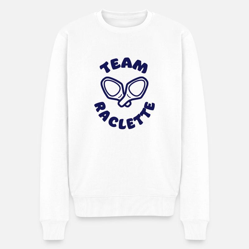 Raclette-Team - Männer Premium Bio Pullover - Weiß