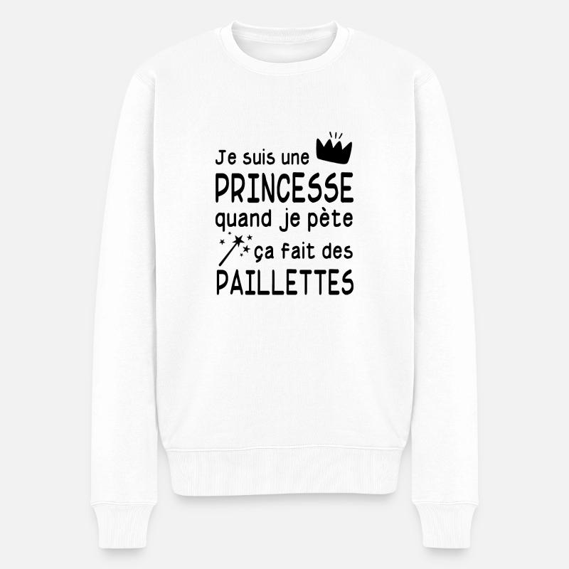 je suis une princesse - Pull Premium bio Homme - blanc