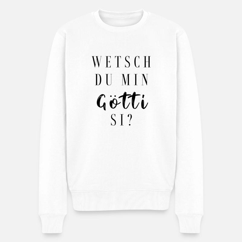 Götti - Männer Premium Bio Pullover - Weiß