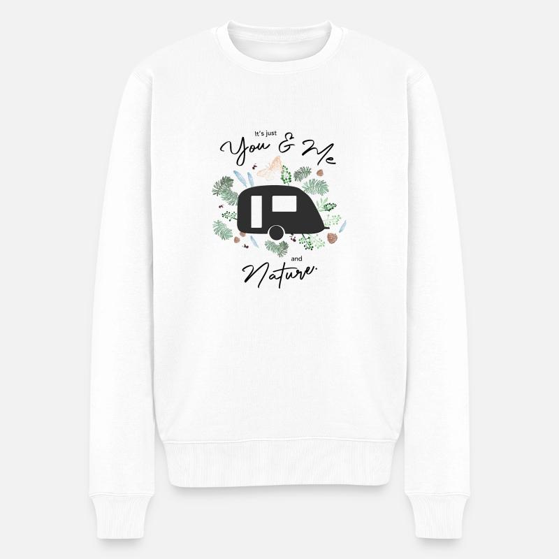 You - Me - Caravane - Pull Premium bio Homme - blanc