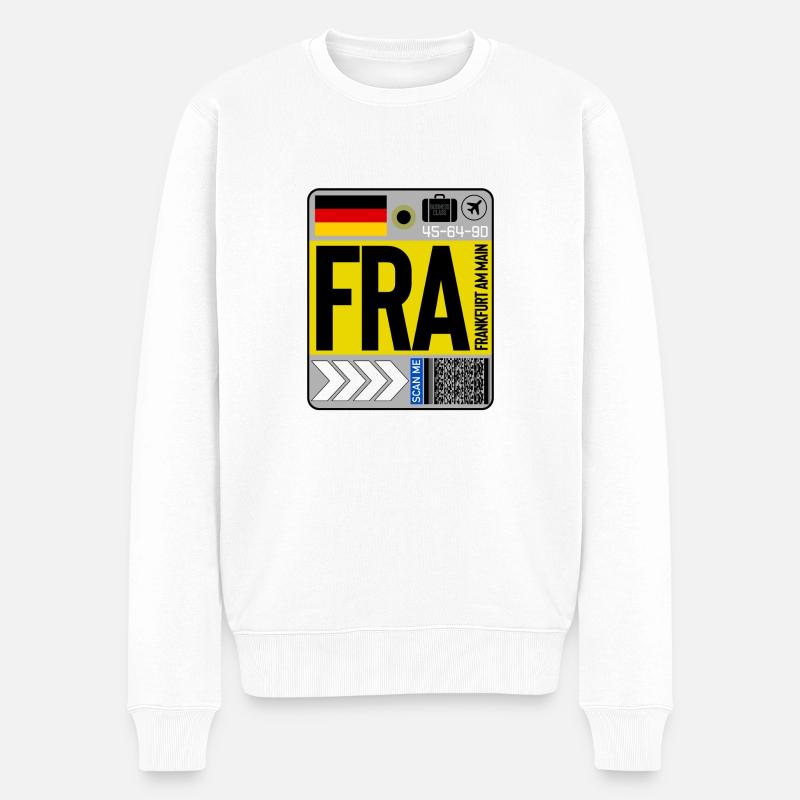Frankfurt am Main - Männer Premium Bio Pullover - Weiß