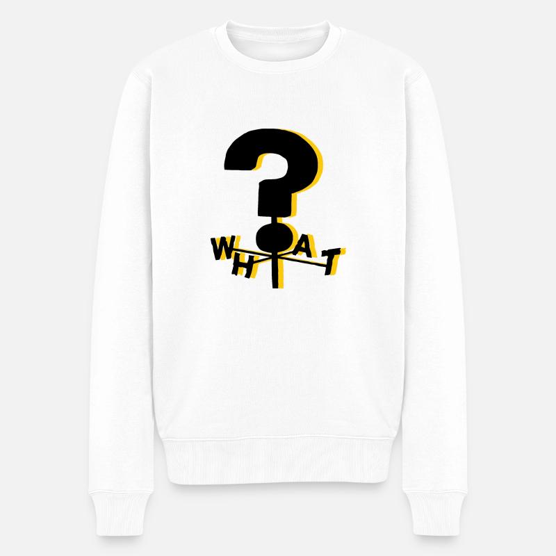 La gravité tombe QUOI? - Pull Premium bio Homme - blanc