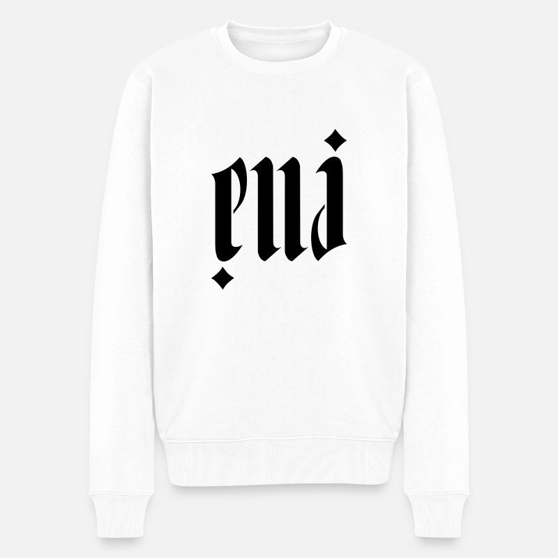 Elli-Ambigramme - Pull Premium bio Homme - blanc