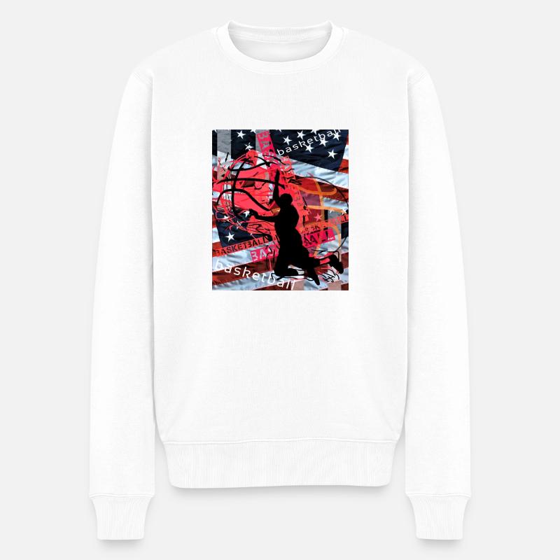 Conception de basketball - Pull Premium bio Homme - blanc
