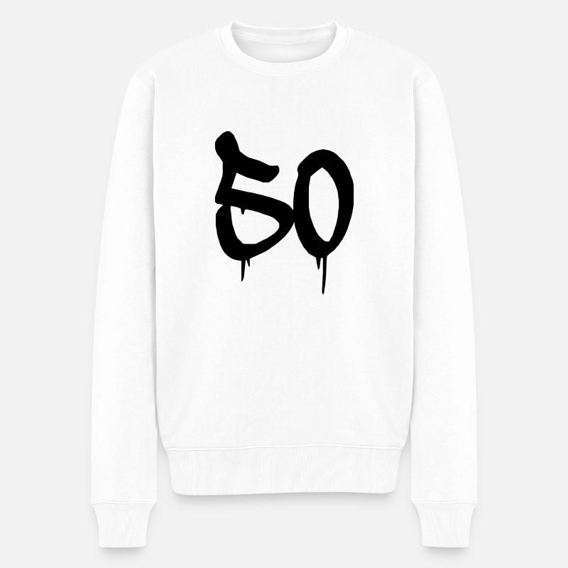 50 - Pull Premium bio Homme - blanc
