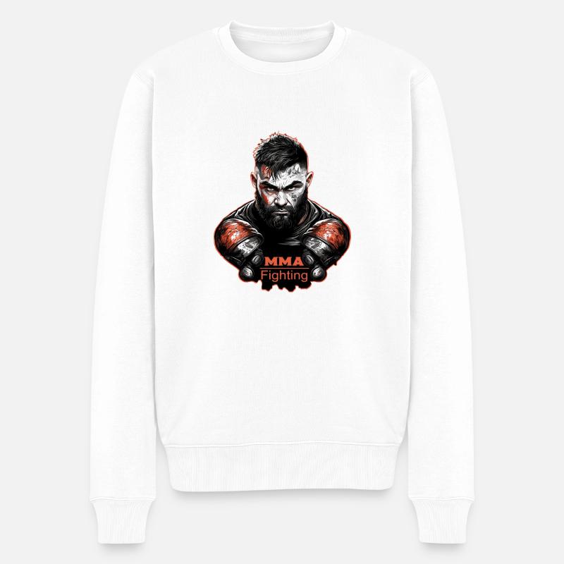 MMA - Männer Premium Bio Pullover - Weiß