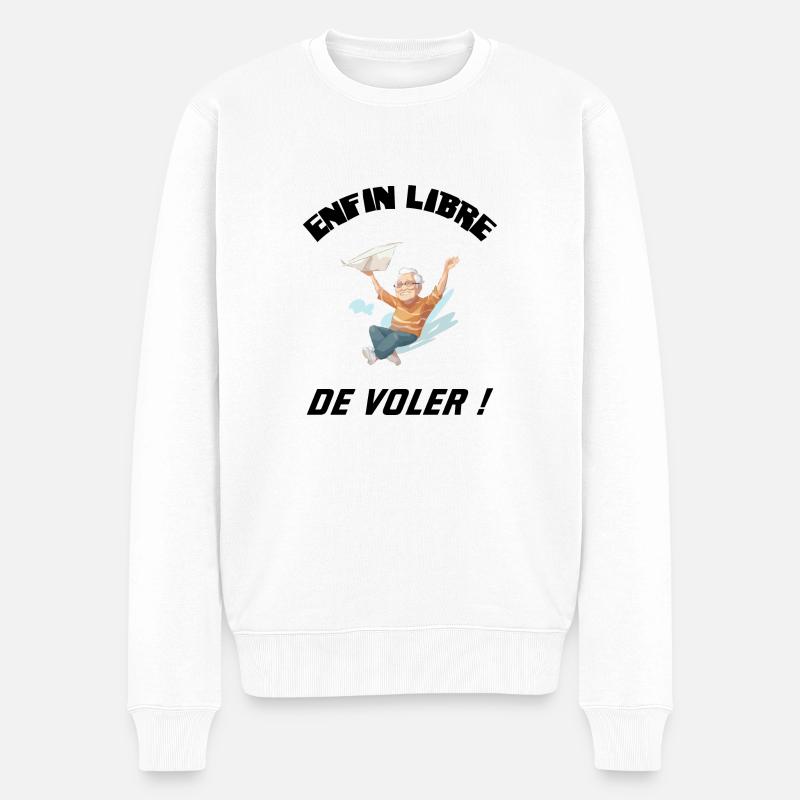 Enfin libre de voler - Pull Premium bio Homme - blanc