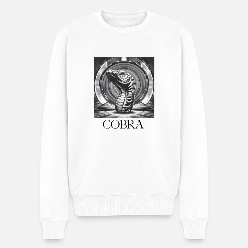 Cobra - Männer Premium Bio Pullover - Weiß
