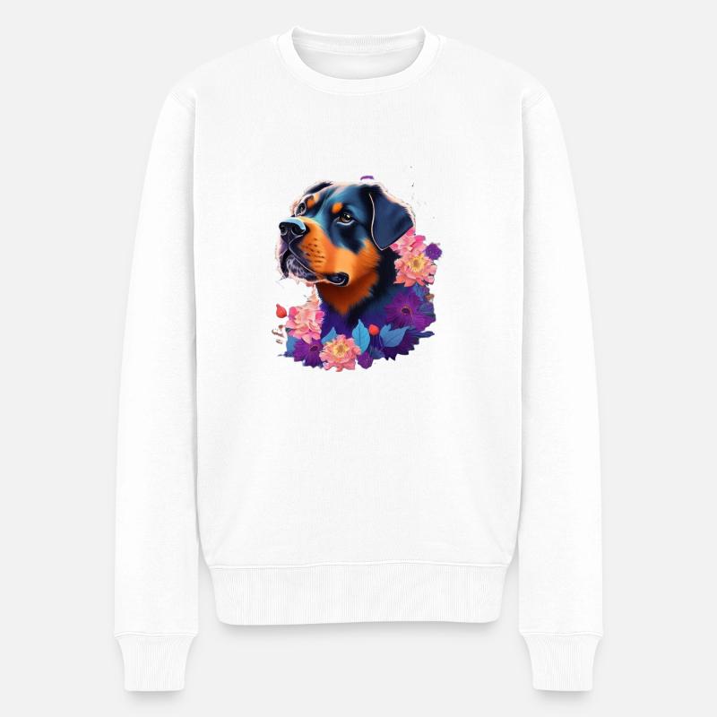 Rottweiler - Pull Premium bio Homme - blanc