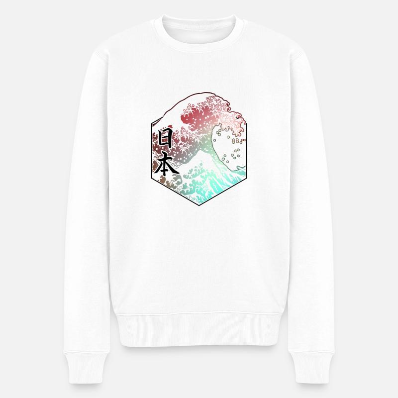 Hokusai - Pull Premium bio Homme - blanc